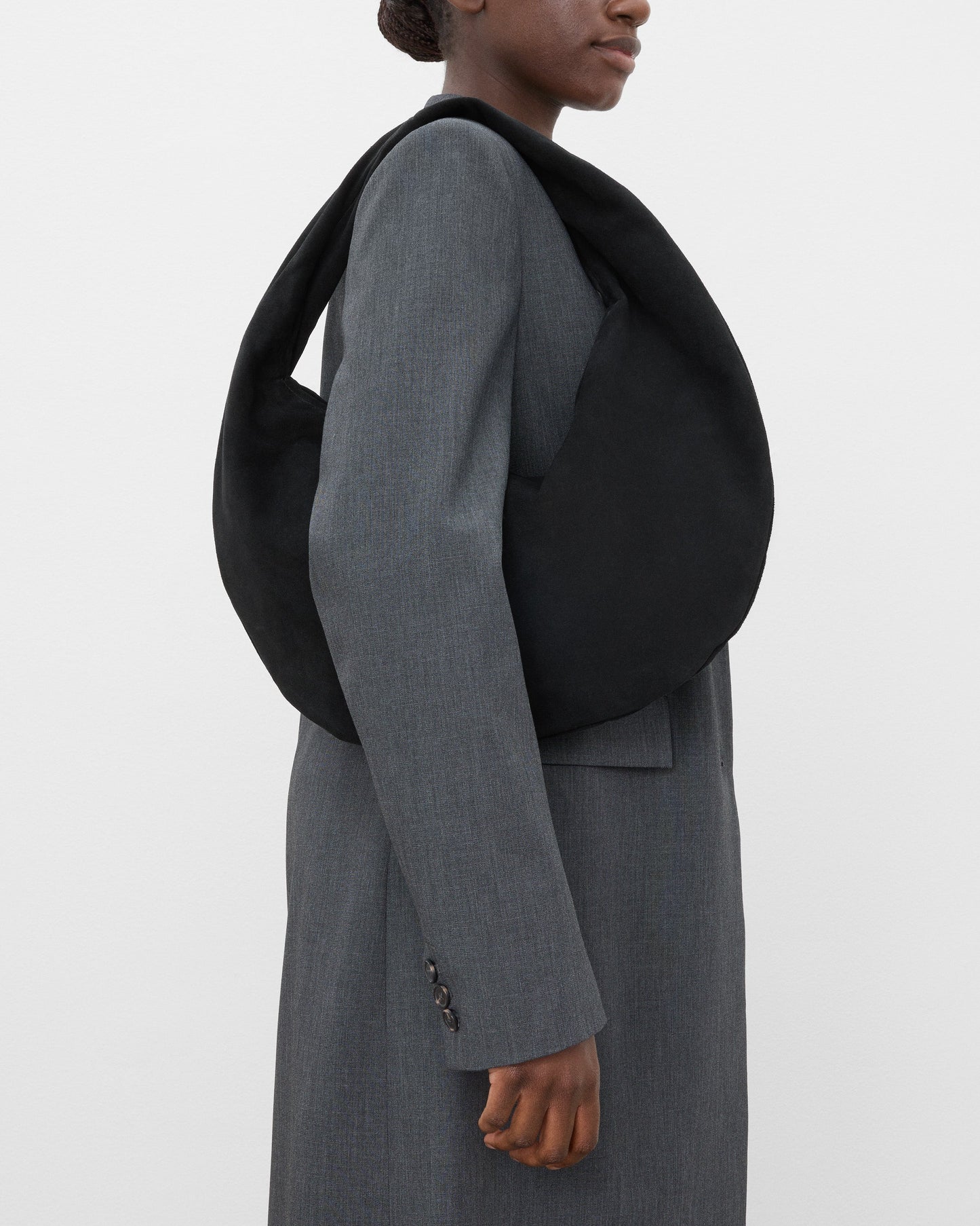 Alva Shoulder Bag Suede Black