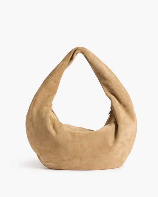 Alva Shoulder Bag Suede Sand