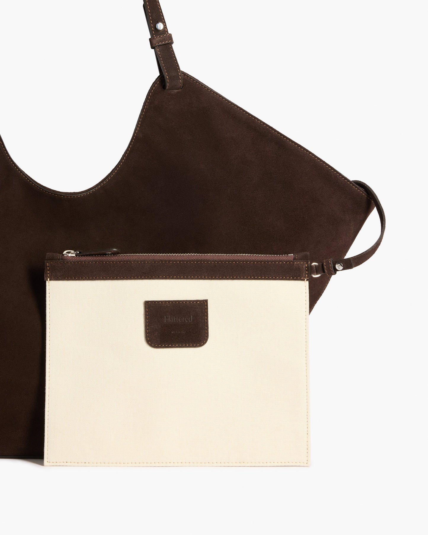 Dahlia Tote Bag Suede Chocolate