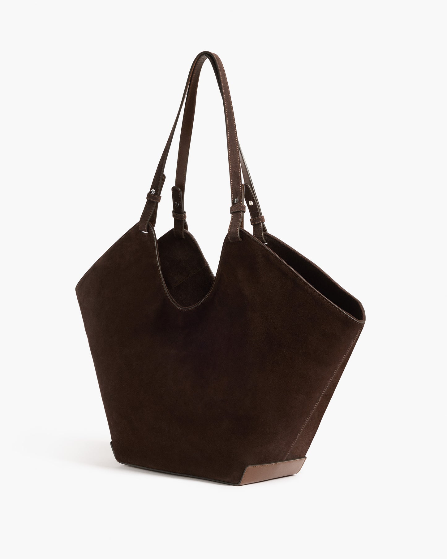 Dahlia Tote Bag Suede Chocolate