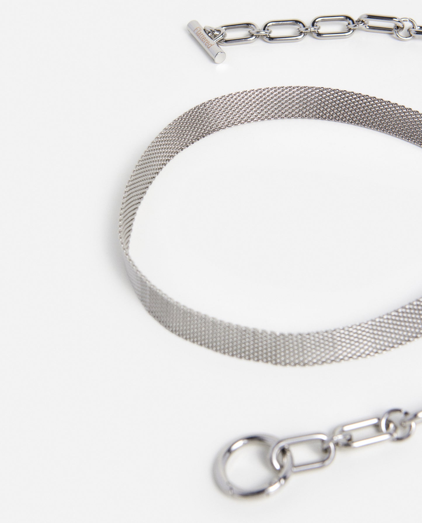 Antonia Belt Metal Pearl Grey