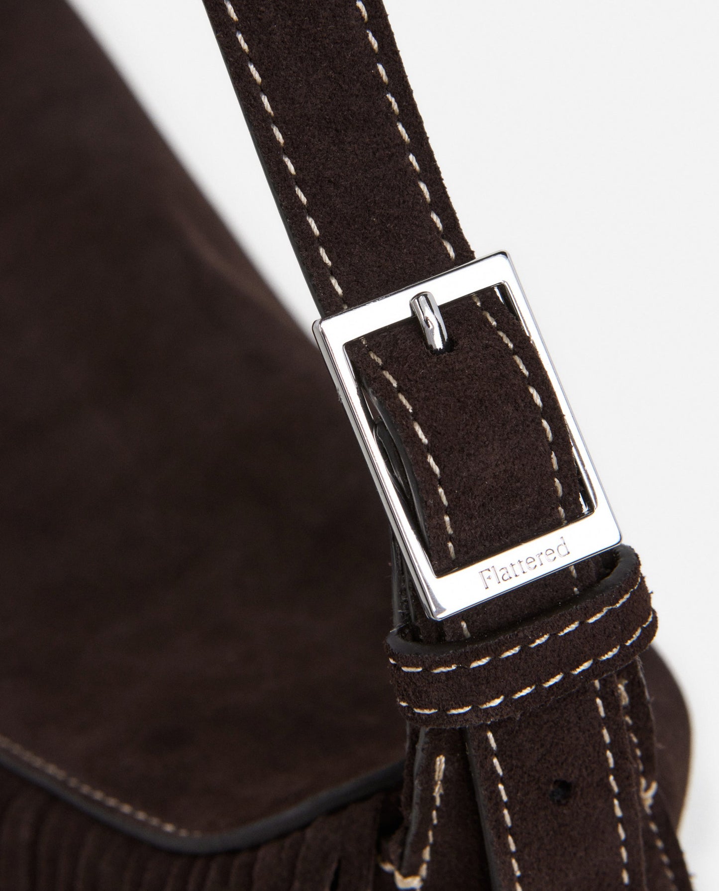 Ivy Cross Shoulder Bag Suede Chocolate