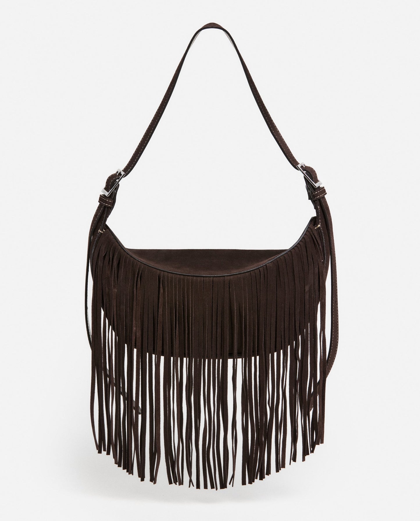 Ivy Cross Shoulder Bag Suede Chocolate