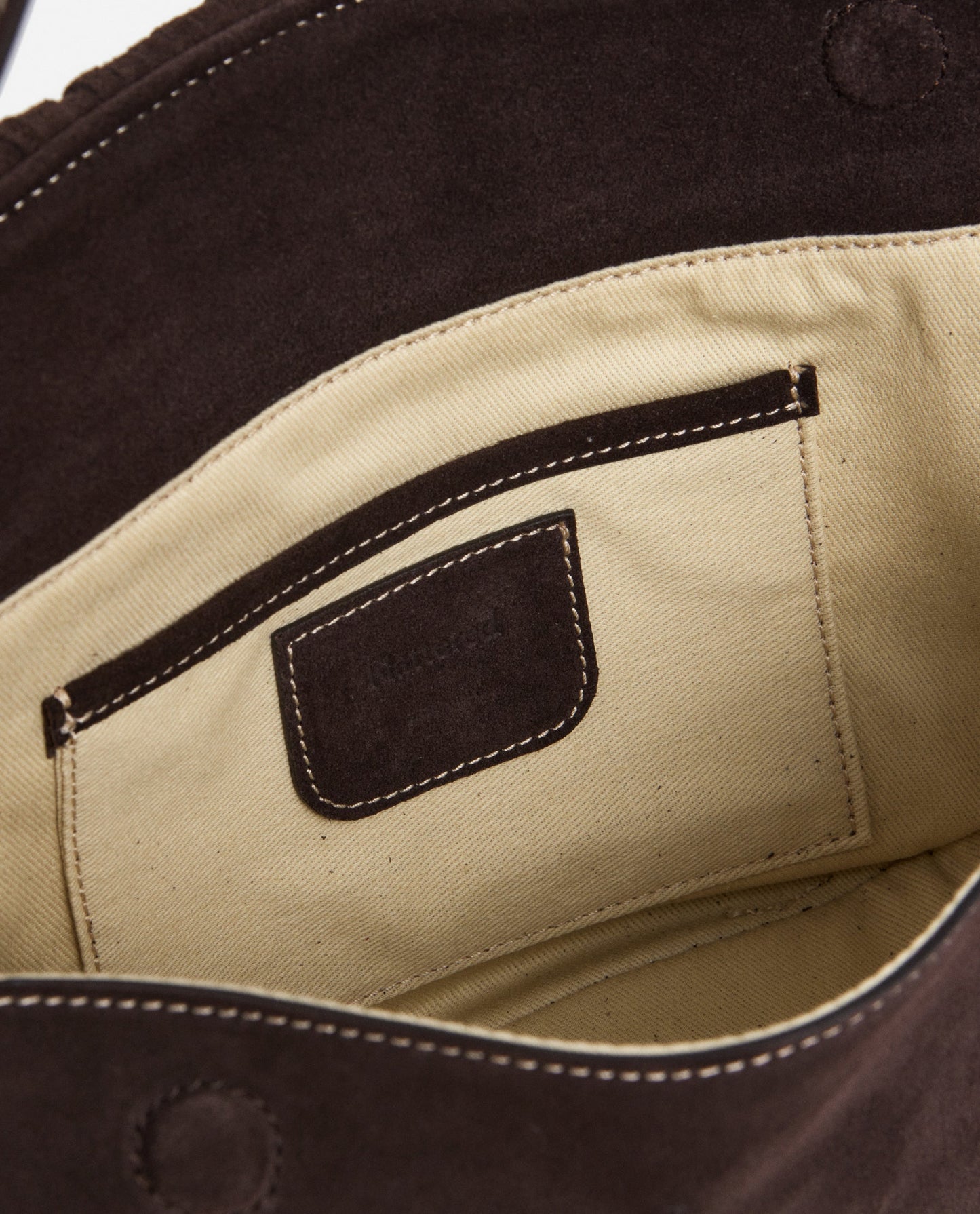 Ivy Cross Shoulder Bag Suede Chocolate