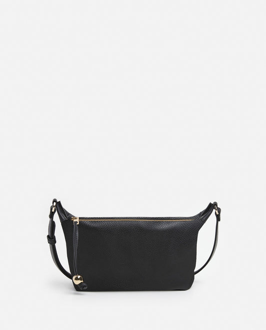 Ru Crossbody Bag Grained Leather Black