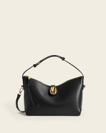 Gaia Handbag Leather Black