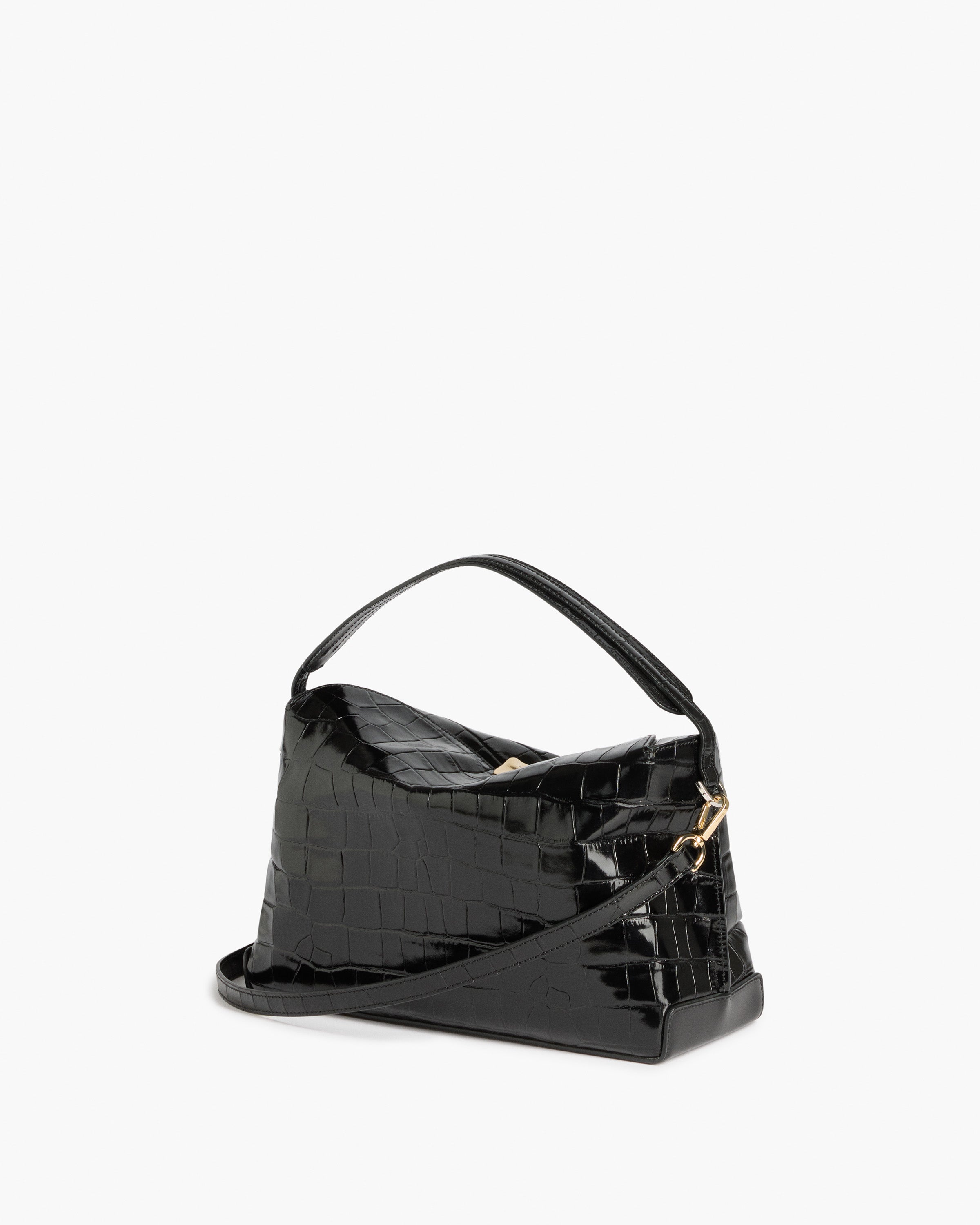 Hanna Grande Bag Leather Croco Black