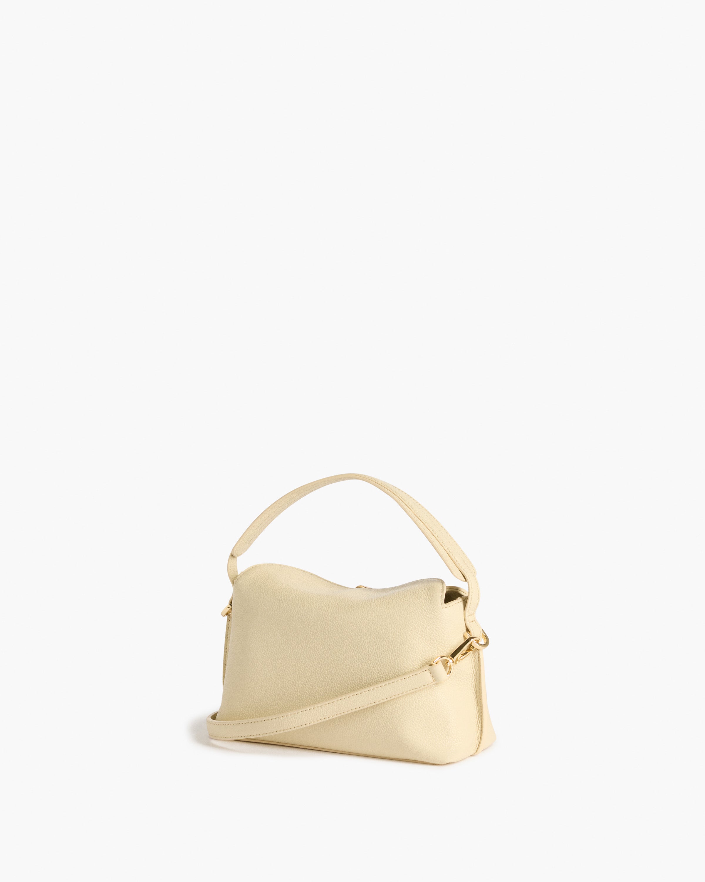 Hanna Mini Bag Grained Leather Creme