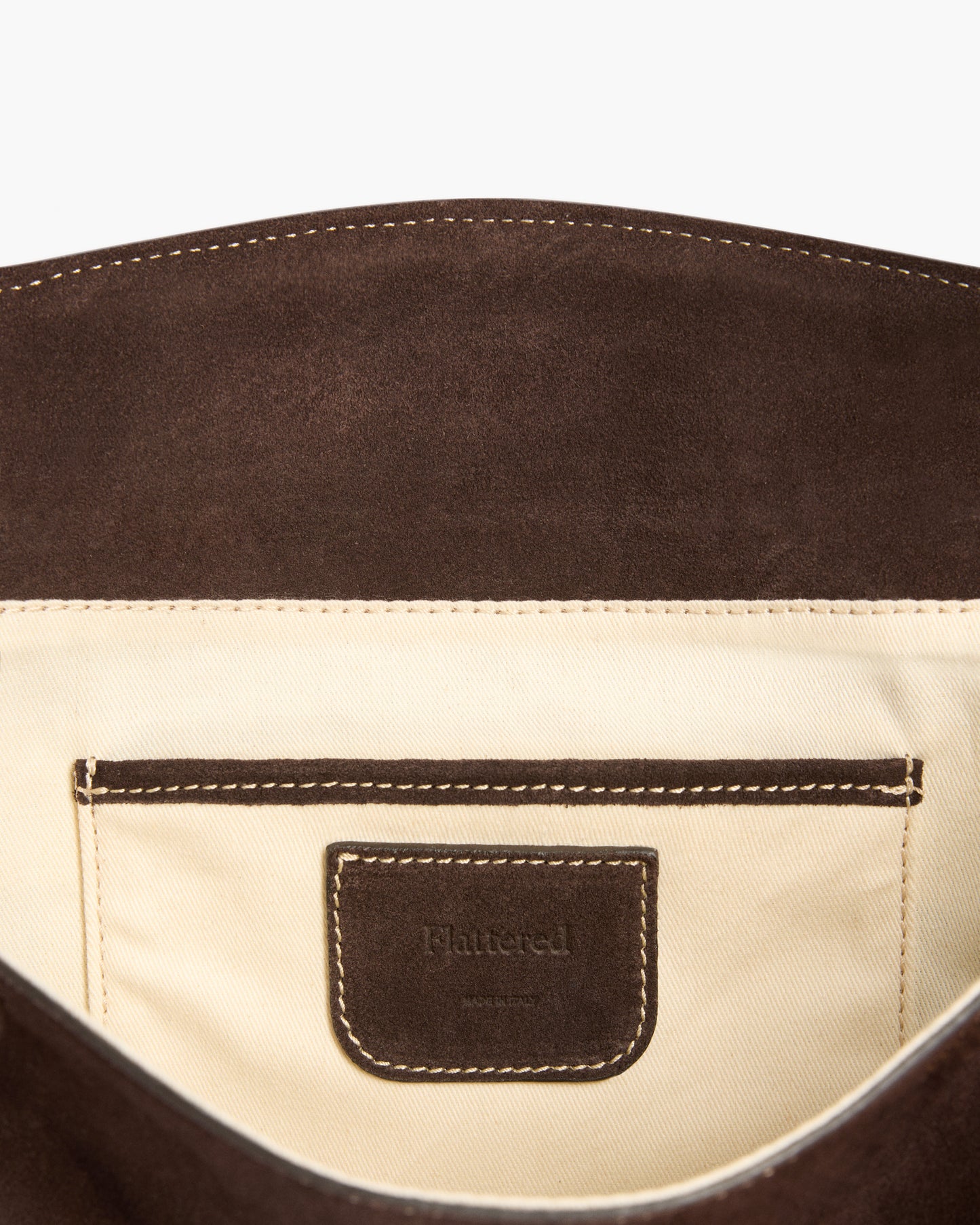 Ivy Cross Shoulder Bag Suede Chocolate