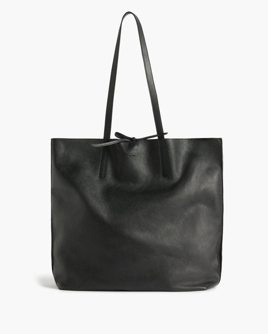 Kayla Tote Bag Grained Leather Black