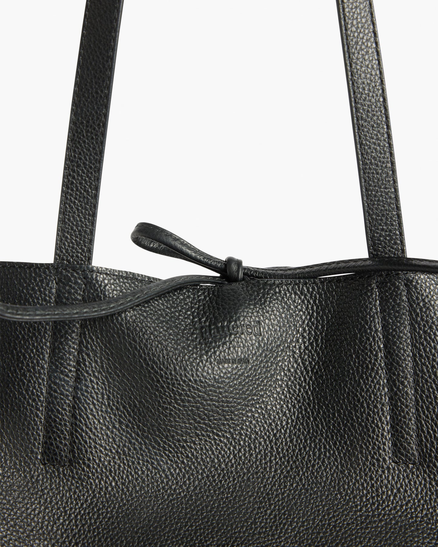 Kayla Tote Bag Grained Leather Black