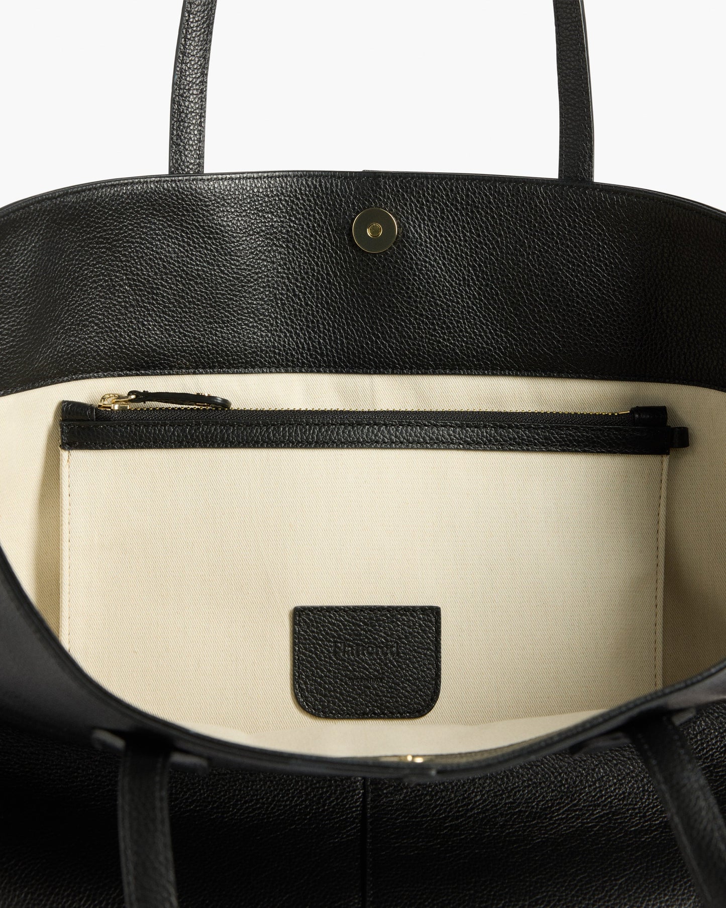Lesley Tote Bag Grained Leather Black