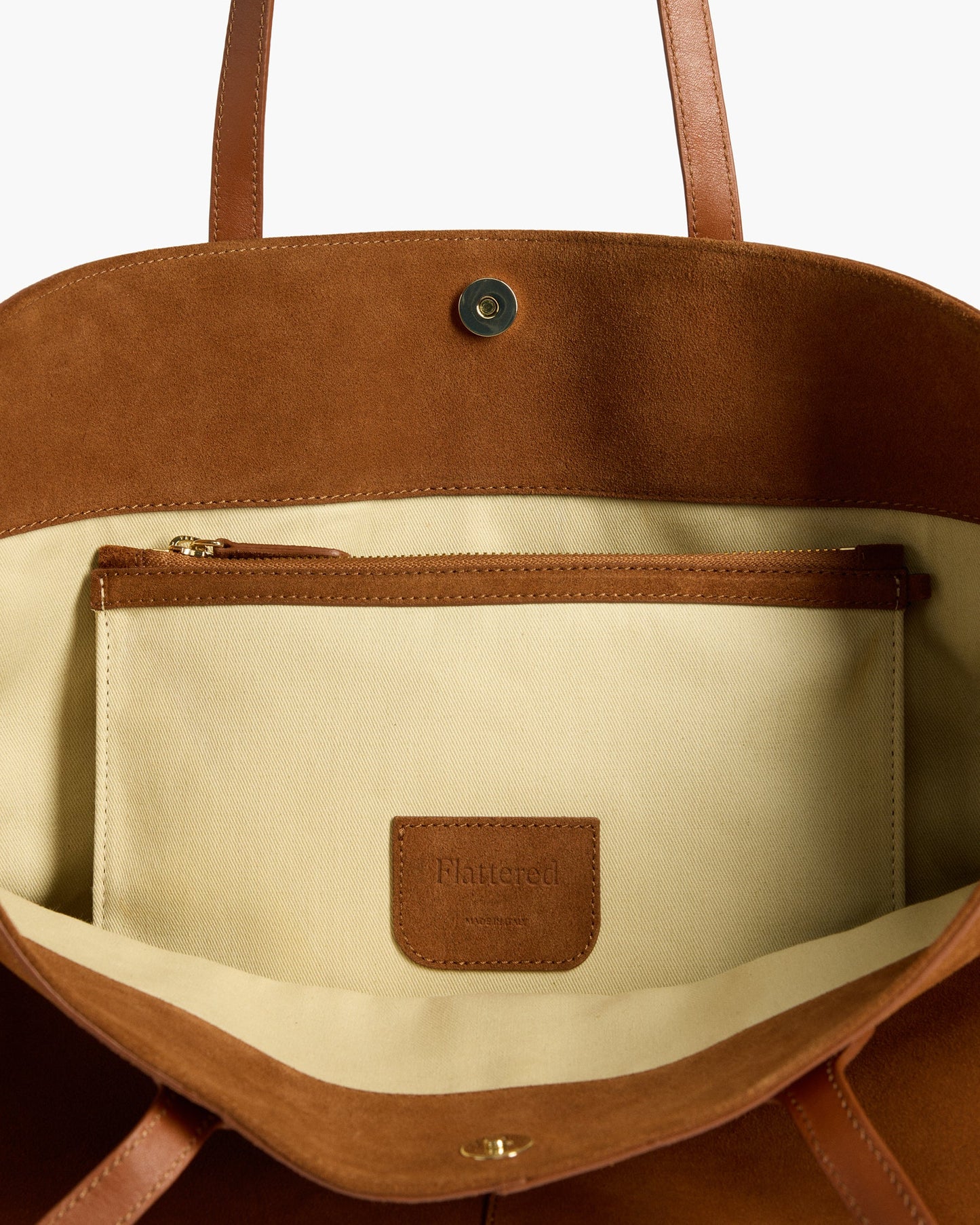 Lesley Tote Bag Suede Bourbon