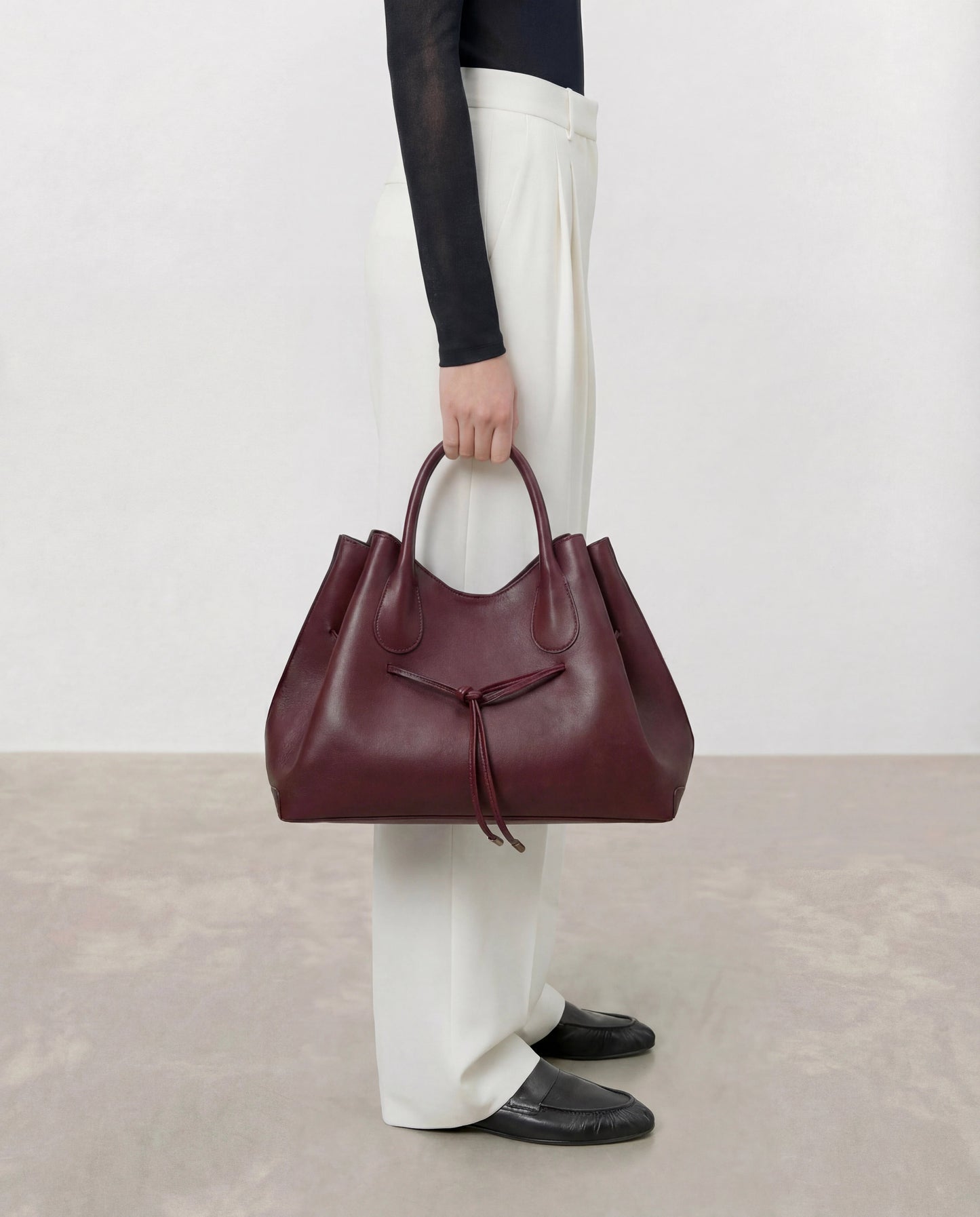 Maris Tote Bag Leather Burgundy