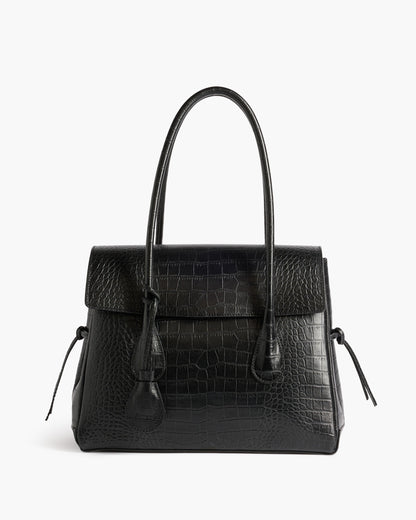 Lydia Office Bag Leather Croco Black 0029 1