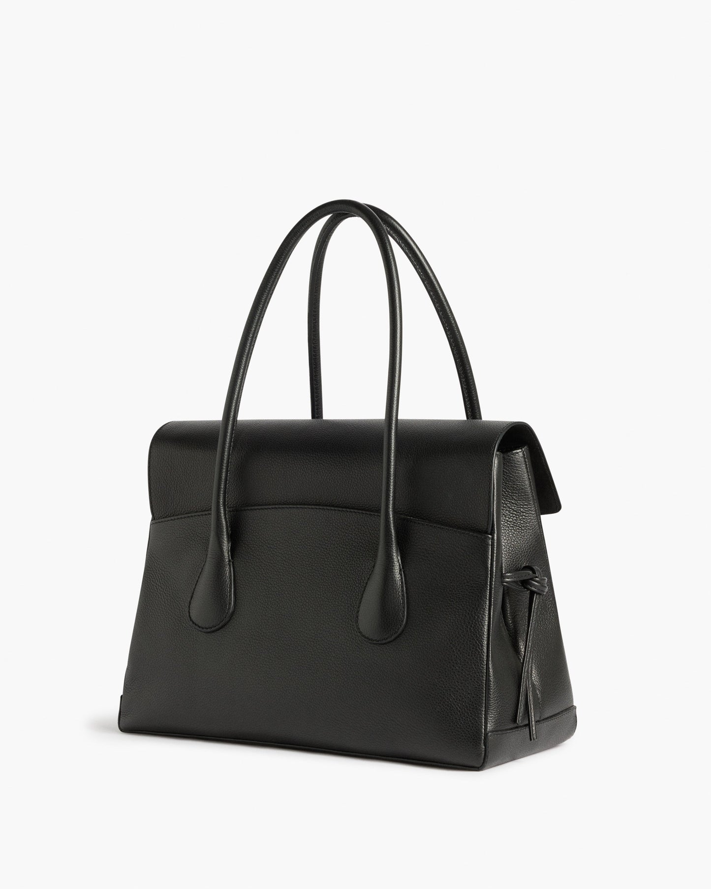 Lydia Tote Bag Grained Leather Black