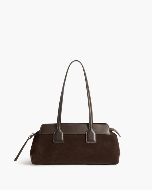 Greta Shoulder bag Suede Chocolate